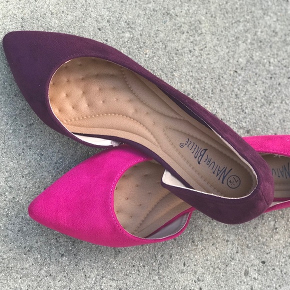 2 LEFT! Nature Breeze Deep Wine Pointy Toe Flat - Picture 4 of 6